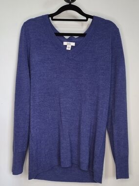 croft & barrow Indigo V-Neck Women's Sweater